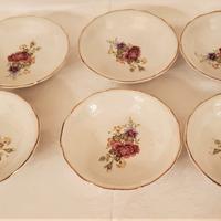6 ciotole in porcellana a fiori