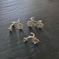 Lotto di 3 Triciclo / bicicletta in argento