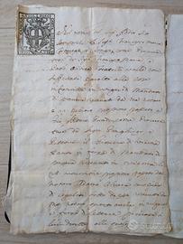 Atto notarile settecentesco 1780–1782, Genova 