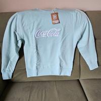Sweet-Shirt Felpa Coca Cola color Turchese Tg. M