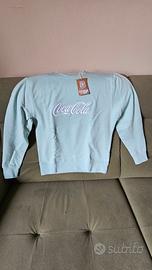 Sweet-Shirt Felpa Coca Cola color Turchese Tg. M