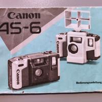 Manuale d'uso in lingua tedesca CANON AS-6
