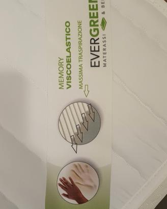 EVERGREEN MATERASSO SINGOLO 80X190 in MEMORY FOAM 