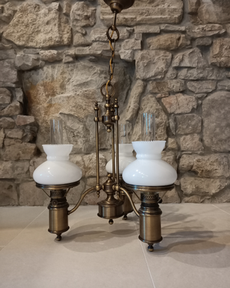 2 Lampadari e 2 applique in ottone