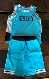 completo basket sisley 10/12anni 
