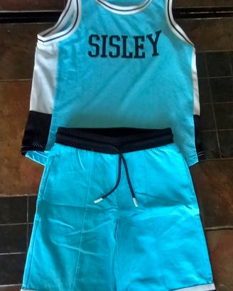 completo basket sisley 10/12anni 