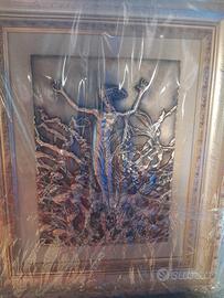 bassorilievo in bronzo,in bagno galvanico d argent