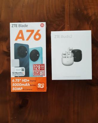 ZTE BLADE A76 + auricolari ZTE nuovi sigillati