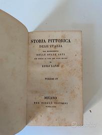 Libro antico "Storia Pittorica dell’Italia" 1831