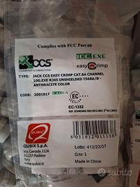 Presa CCS 10G.EXE Cat.6A CHANNEL RJ45 non schermat