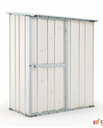 Casetta da giardino box in Acciaio 155x100 bianco