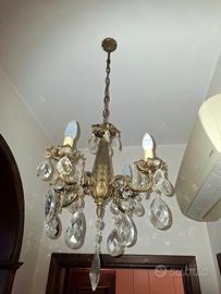 n.2 lampadari vintage ottone 