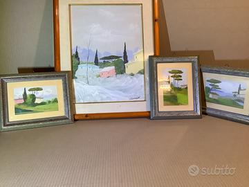 4 quadri pittore Giuseppe Innocenti