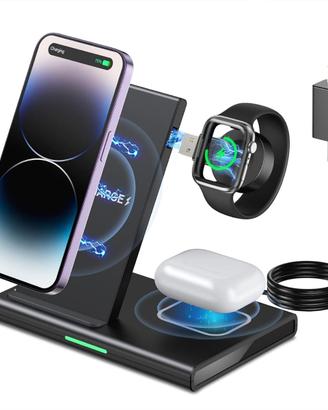 Stazione Ricarica Wireless 3in1