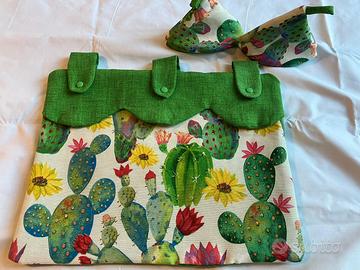 set copriforno e presine cactus