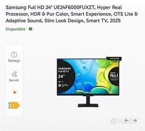 Samsung Smart TV 24” Full HD UE24F6000FUXZT