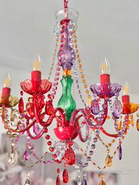 Lampadario Colorato stile Boho Chic / Gypsy