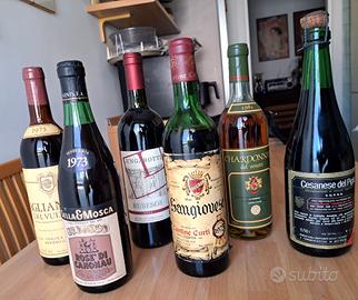 6 bottiglie di vino da collezione 