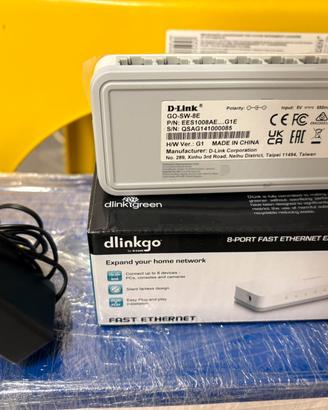 Switch D Link GO SW 8E 8 porte Fast Ethernet