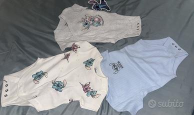Stitch Disney Baby tre body 3-6 mesi 68 cm