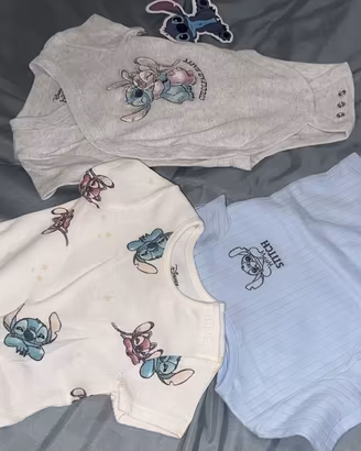 Stitch Disney Baby tre body 3-6 mesi 68 cm
