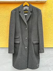 Cappotto Nero Lana Vergine e Cashmere - Taglia L