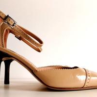 Original GUCCI, decollete beige alte vera pelle,38