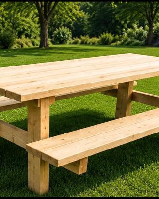 tavolo in legno da giardino 