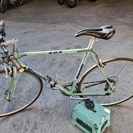 bici da corsa bianchi trasformata  da passeggio 