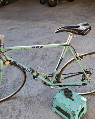 bici da corsa bianchi trasformata  da passeggio 