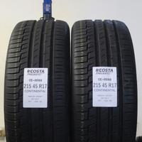 2 PNEUMATICI USATI 215 45 R17 87V CONTINENTAL