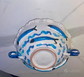 Zuppiera in ceramica vietrese stile marino