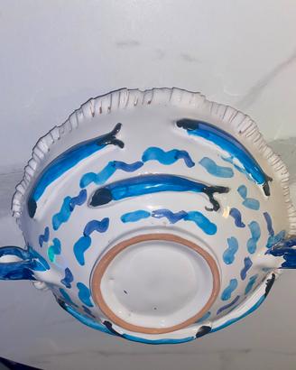 Zuppiera in ceramica vietrese stile marino