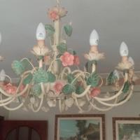 lampadario in ferro battuto artigianale 