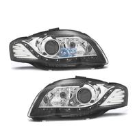 FARI PER AUDI A4 B7 04-07 LUCE DIURNA SFONDO NERO 
