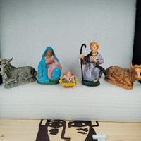  Set Vintage di Statuine per Presepe (5 Pezzi) 