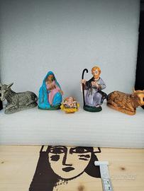 Set Vintage di Statuine per Presepe (5 Pezzi) 