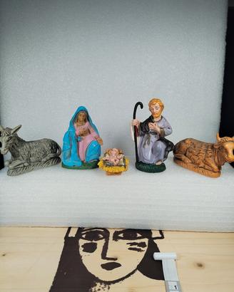  Set Vintage di Statuine per Presepe (5 Pezzi) 
