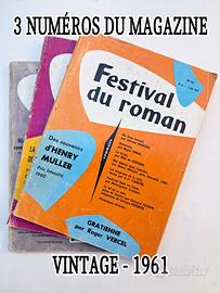 "Festival du Roman" 3 Numeri Rivista Vintage FRA