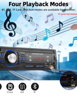 Radio 1 Din con doppia usb , vivavoce e radio fm.