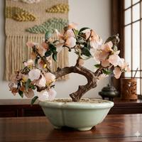 Antico Bonsai in Pietre Dure (Quarzo e Giada)