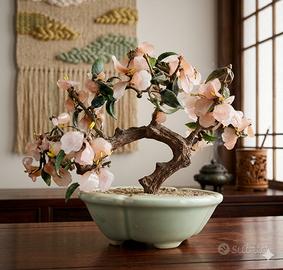 Antico Bonsai in Pietre Dure (Quarzo e Giada)