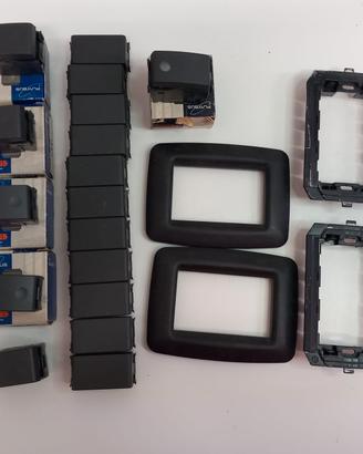 Kit gewiss nero deviatore, cestello, tappo, placca