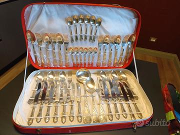 Set posate argentate Arg800 da 12 persone