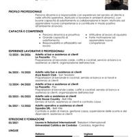 Aiuto barman - camariere