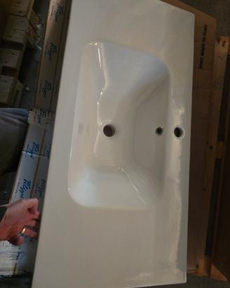 
Lavabo sospeso in ceramica Tempo H170 – 96 cm – p