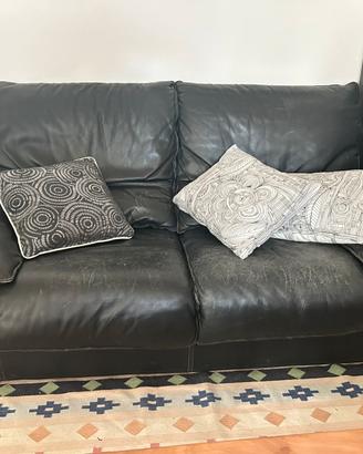 Divano pelle nera