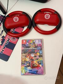 Mario kart 8 deluxe +volanti mario nintendo switch