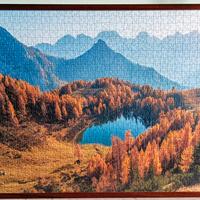Puzzle montagna, Alpi, Lago Bordaglia  con cornice