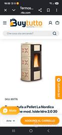 Termostufa a pellet nordica iside idro 20 kw anni 